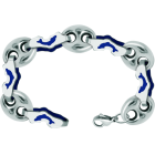 "Dolphins and hawsers" silver braceletRef. code: PU2644Sterling silver enameled and openwork dolphin bracelet with sterling silver calabrotes.Size: 21x7mm.