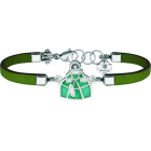 Emailliertes Silber- und Lederarmband "Menina"Ref. Code: PU2656Menina-Armband in zwei Höhen aus Sterlingsilber und einbrennlackiert, ergänzt durch polierten Stahl, der sich weich anfühlt, mit einem 3 mm dicken Lederarmband. Ein Werk der sorgfältigen Handwerkskunst mit einer ewigen Garantie.Inspiriert von den klassischen Meninas von Velázquez, die im Prado-Museum in Madrid ausgestellt sind.Gr&ouml;&szlig;e: 16x19mm.