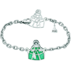 "Meninas" silver braceletRef. code: PU2658Meninas bracelet made of hand enameled sterling silver and soft stainless steel.Size: 16x19mm.