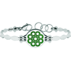 Silver and steel bracelet "Salamanca charro button"Ref. code: PU2733Stainless steel bracelet with the charro button carved in low relief in sterling silver and enameled in the oven.Size: 19x16mm.