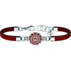 Pulsera Botón Charro de plata esmaltada y cueroReferencia: PU2741Pulsera de cuero con boton charro en plata de ley esmaltada a mano.Medida: 16x16mm.