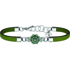 Enameled silver and leather Charro Button BraceletRef. code: PU2743Leather bracelet with charro button in sterling silver enameled by hand.Size: 12x12mm.