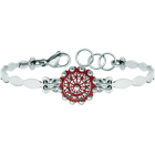 Pulsera Botón Charro de plata esmaltada y aceroReferencia: PU2745Pulsera de acero con boton charro en plata de ley esmaltada a mano.Medida: 16x16mm.