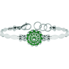 Pulsera Botón Charro de plata esmaltada y aceroReferencia: PU2745Pulsera de acero con boton charro en plata de ley esmaltada a mano.Medida: 16x16mm.