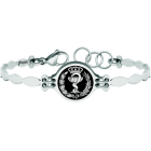 Silver and steel bracelet "Pharmacy"Ref. code: PU2761Stainless steel bracelet with the Pharmacy shield carved in low relief in sterling silver and stove enameled.We have all professions and careers available: Advocacy (Lawyer / Law), Commercial Agent, Quantity Surveyor, Architect (Architecture), ATS (Nursing), Fine Arts, Biological Sciences (Biology), Exact Sciences, Physical Sciences, Political Sciences, Political and Economic Sciences, Chemical Sciences, Commerce, Draftsman, Economics, Business, Pharmacy, Philosophy and Letters, Geography, Geological (Geology), Social Graduate, Computer Science, Agricultural Engineering, Civil Engineering, Electronic Engineering, Forestry Engineering, Mining Engineering, Naval Engineering, Higher Industrial Engineering, Industrial Technical Engineering, Telecommunications Engineering, Textile Engineering, Jewelry, Teaching, Medicine, Music, Psychology, Topography, Dentistry, Optics, Journalism, Veterinary Medicine.And if we don't have yours, please contact us.Size: 19x16mm.