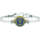 Gold and steel plated bracelet "Telecommunications Engineer"Ref. code: PU2766Stainless steel bracelet with the Telecommunications Engineer's shield personalized with his name carved in low relief, gold plated and stove enameled.We have all professions and careers available: Advocacy (Lawyer / Law), Commercial Agent, Quantity Surveyor, Architect (Architecture), ATS (Nursing), Fine Arts, Biological Sciences (Biology), Exact Sciences, Physical Sciences, Political Sciences, Political and Economic Sciences, Chemical Sciences, Commerce, Draftsman, Economics, Business, Pharmacy, Philosophy and Letters, Geography, Geological (Geology), Social Graduate, Computer Science, Agricultural Engineering, Civil Engineering, Electronic Engineering, Forestry Engineering, Mining Engineering, Naval Engineering, Higher Industrial Engineering, Industrial Technical Engineering, Telecommunications Engineering, Textile Engineering, Jewelry, Teaching, Medicine, Music, Psychology, Topography, Dentistry, Optics, Journalism, Veterinary Medicine.And if we don't have yours, please contact us.Size: 19x16mm.