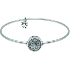 Armband der Universität Salamanca aus emailliertem Sterlingsilber und StahlRef. Code: PU2786Armband aus poliertem Stahl mit dem Wappen der Universität von Salamanca, das in Sterlingsilber eingraviert und emailliert ist.Gr&ouml;&szlig;e: 14x14mm.