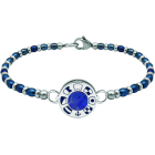 Silver and stainless steel bracelet "Nautical flags"Ref. code: PU2814Steel ball chain bracelet with personalized wheel with the nautical flags of your name carved under relief in sterling silver and baked enamel, with a lapis lazuli in the center.Size: 16x16mm.