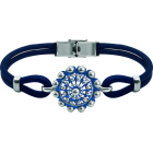 Pulsera Boton Charro plata y cuero 22mmReferencia: PU2865Pulsera de cuero de 3mm con Boton Charro de 22mm fabricado en plata de ley esmaltada a mano.Medida: 22x22mm.