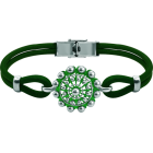 Pulsera Boton Charro plata y cuero 22mmReferencia: PU2865Pulsera de cuero de 3mm con Boton Charro de 22mm fabricado en plata de ley esmaltada a mano.Medida: 22x22mm.