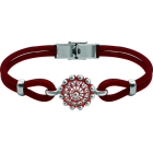 Charro Button Bracelet silver and leather 16mmRef. code: PU28663mm leather bracelet with 16mm Charro Button made in sterling silver enameled by hand.Size: 16x16mm.