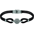Bracelet Bouton Charro argent et cuir 12mmReferencia: PU2867Bracelet en cuir de 3 mm avec bouton Charro de 12 mm en argent sterling émaillé à la main.Medida: 12x12mm.