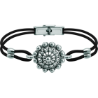 Charro Button Bracelet silver and leather 22mmRef. code: PU28682mm leather bracelet with 22mm Charro Button made in sterling silver enameled by hand.Size: 22x22mm.