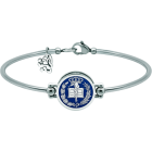 Medical School Bracelet in Enameled Sterling Silver and SteelRef. code: PU2877A polished steel hoop bracelet featuring a Medicina shield carved from sterling silver and enameled.We have all professions and careers available: Advocacy (Lawyer / Law), Commercial Agent, Quantity Surveyor, Architect (Architecture), ATS (Nursing), Fine Arts, Biological Sciences (Biology), Exact Sciences, Physical Sciences, Political Sciences, Political and Economic Sciences, Chemical Sciences, Commerce, Draftsman, Economics, Business, Pharmacy, Philosophy and Letters, Geography, Geological (Geology), Social Graduate, Computer Science, Agricultural Engineering, Civil Engineering, Electronic Engineering, Forestry Engineering, Mining Engineering, Naval Engineering, Higher Industrial Engineering, Industrial Technical Engineering, Telecommunications Engineering, Textile Engineering, Jewelry, Teaching, Medicine, Music, Psychology, Topography, Dentistry, Optics, Journalism, Veterinary Medicine.And if we don't have yours, please contact us.Size: 16x16mm.