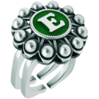 Individueller Ring mit Charro-Knopf aus SilberRef. Code: SR0353Ring aus Edelstahl mit Charro-Knopf aus Sterlingsilber, personalisiert mit eingebrannten emaillierten Initialen.Gr&ouml;&szlig;e: 21x21mm.