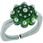 Ring aus emailliertem Silber und Stahl mit Charro-KnopfRef. Code: SR0363Ring aus rostfreiem Stahl mit Charro-Knopf aus Sterlingsilber und rostfreiem Stahl.Gr&ouml;&szlig;e: 12x12mm.